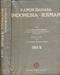 Image of Kamus Bahasa Jerman: Jerman-Indonesia