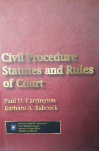 Image of Civil Procedure Statutes and Rules of Court