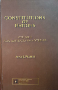 Image of Constitutions of Nations Volume II Asia Australia Oceania