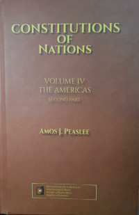 Image of Constitutions of Nations Volume IV-The Americas Second Part