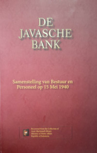 Image of De Javasche Bank: Samenstelling van Bestuur en Personeel op 15 Mei 1940