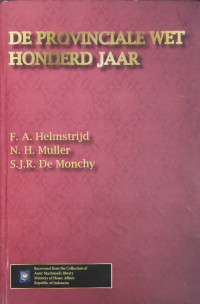 Image of De Provinciale Wet Honderd Jaar