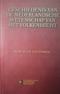 Geschiedenis van de Nederlandsche wetenschap van het volkenrecht