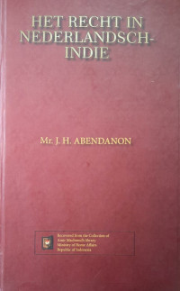 Image of Het recht in Nederlandsch-Indie