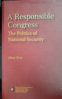 Image of A Responsible Congress: The Politics of National Security