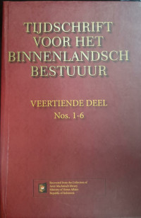 Image of Tijdschrift voor het binnenlandsch bestuur: Veertiende Deel Nos. 1-6