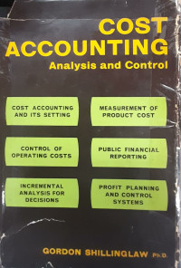Image of Cost Accounting: analysis and control