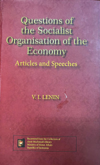 Image of Questions of the Socialist Organisation of the Economy