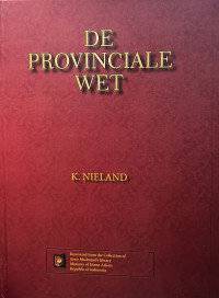 Image of De Provinciale Wet