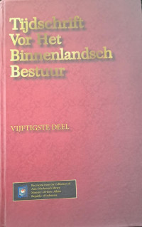Image of Tijdschrift Vor Het Binnenlandsch Bestuur