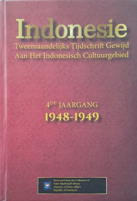 Image of Indonesie: Tweemaandelijks Tijdschrift Gewijd Aan Het Indonesisch Cultuurgebied 4DE Jaargang 1948-1949