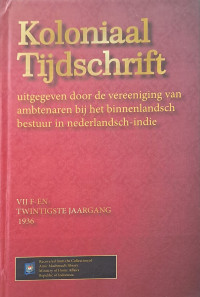 Kolonial Tijdschrift: uitgegeven door de vereeniging van ambtenaren bij het binnenlandsch bestuur in nederlandsch-indie