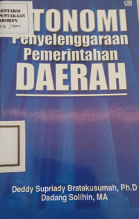 Otonomi penyelenggaraan pemerintahan daerah