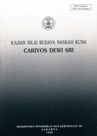 Image of Kajian Nilai Budaya Naskah Kuna Cariyos Dewi Sri