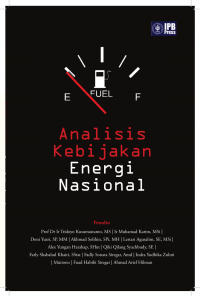 Analisis Kebijakan Energi Nasional