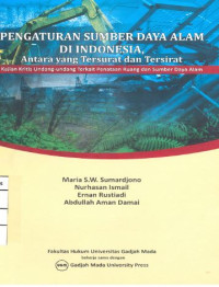 Image of Pengaturan sumber daya alam di Indonesia antar yang tersurat dan tersirat : kajian kritis undang-undang terkait penataan ruang dan sumber daya alam